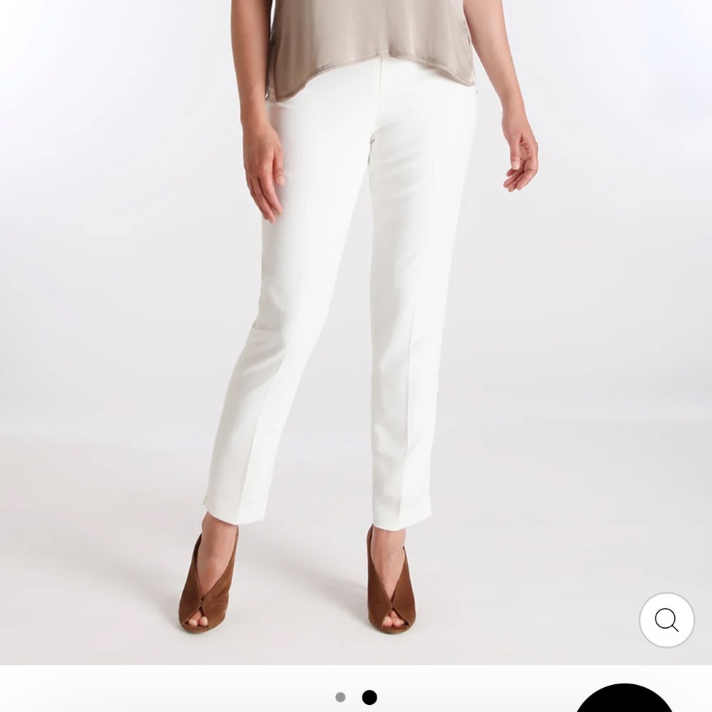 Polished Peace of Cloth Jasmine Ivory Crepe Straight Leg Pants